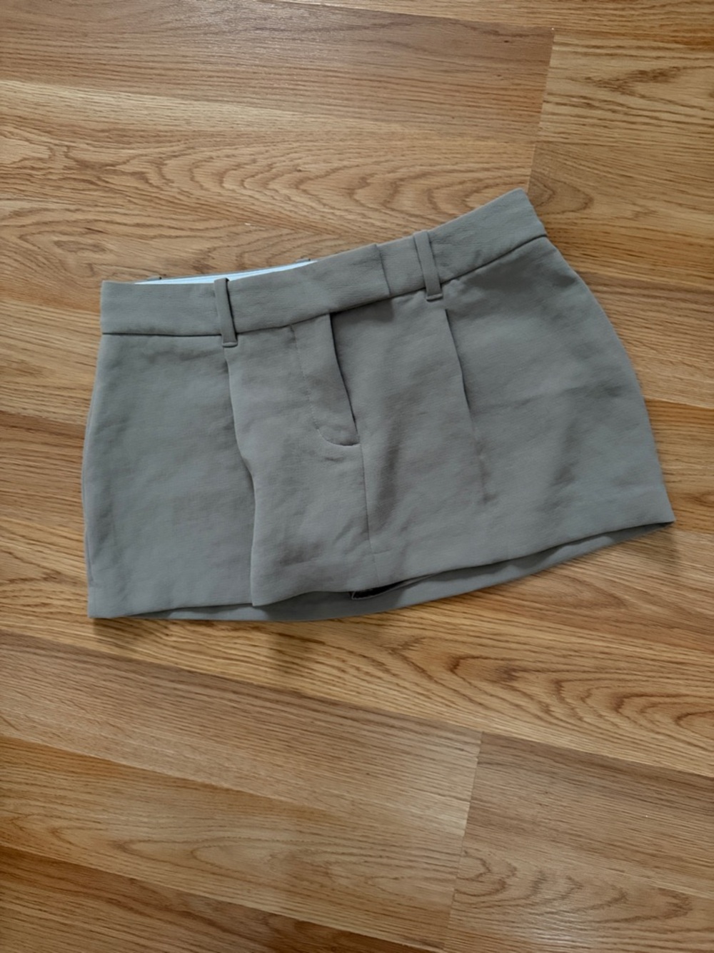 Wilfred Olive-Tan Tailored Skort